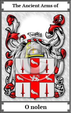 O nolen Family Crest Download (JPG)  Book Plated - 150 DPI